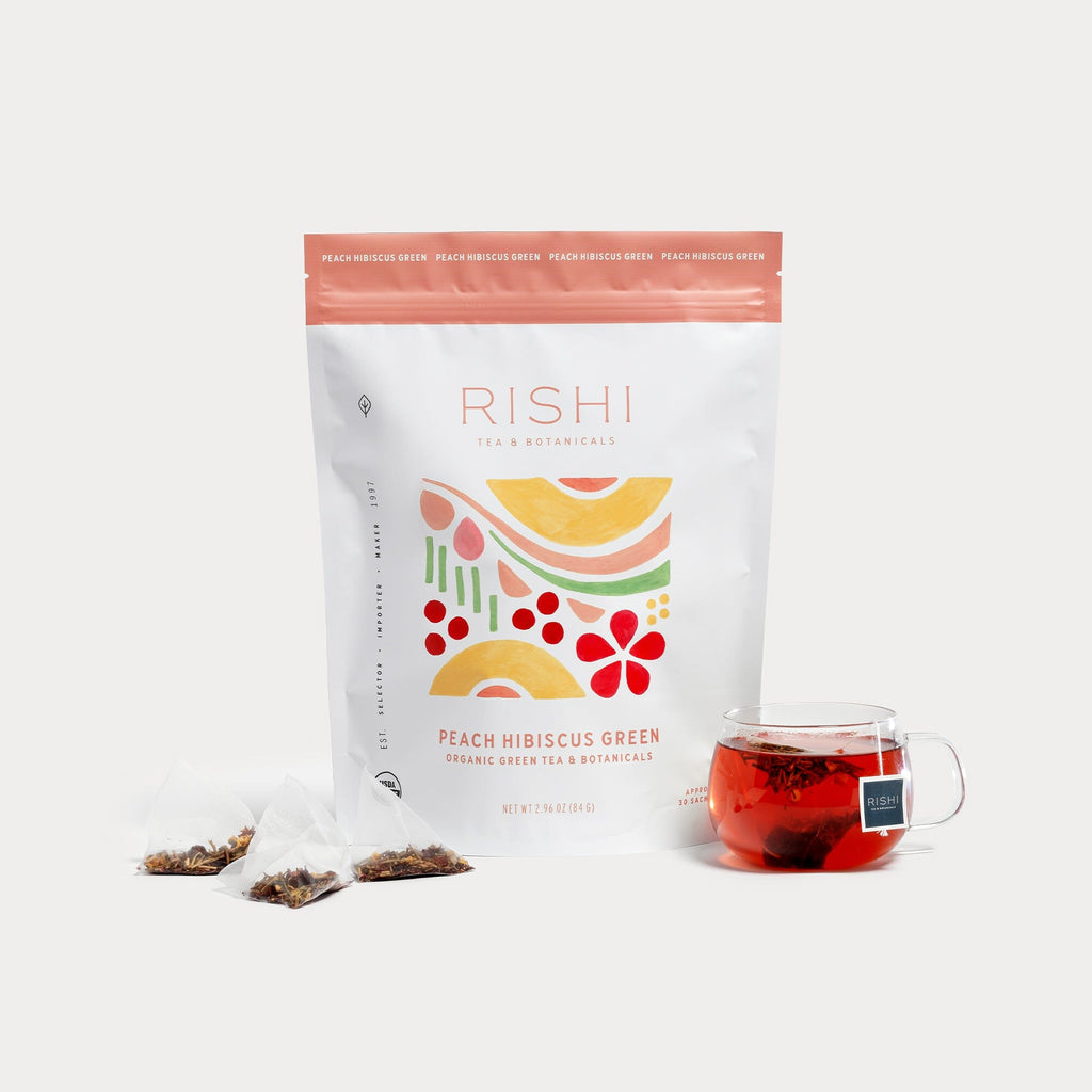 Peach Hibiscus Green